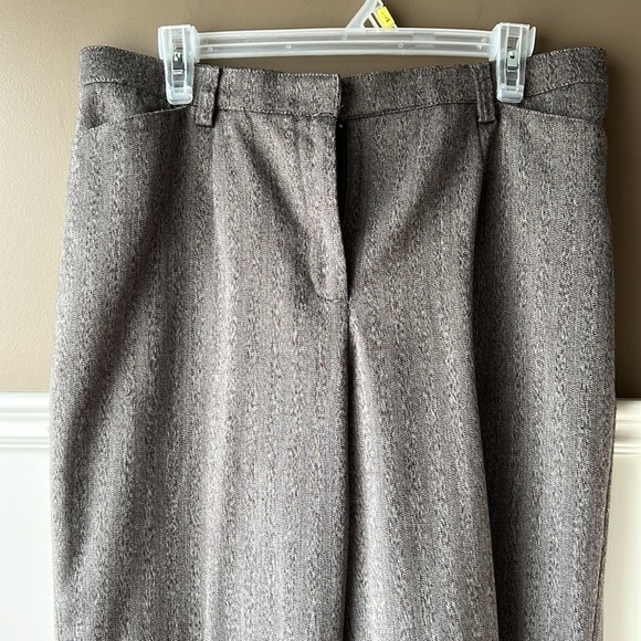 HAGGAR PETITE Brown Straight Leg Pants Size 14P - Picture 6 of 14